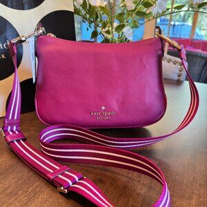 Kate Spade Rosie Crossbody Pebbled Leather - Dark Raspberry NWT $349